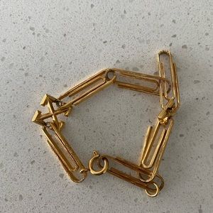 Off White Paperclip Bracelet